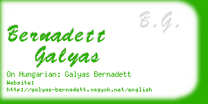 bernadett galyas business card